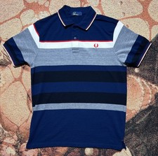 Fred Perry Stripe Polo Navy