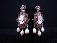 Orecchini Cammeo Conchiglia in Argento Handmade  Retail price € 290,00 - 50% OFF