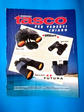 RITAGLIO DI GIORNALE CLIPPING PUBBLICITA' BINOCOLI TASCO DA COLLEZIONE - (141)