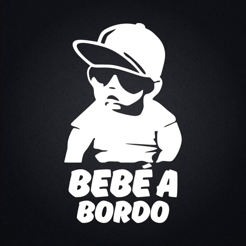 Pegatina bebe bordo vinilo - pegatina, a