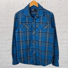 Camicia Magpul Industries in flanella a scatto perla misto lana blu a quadri uomo piccola