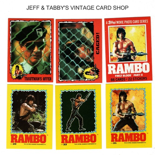 1985 topps rambo cards - cards, &