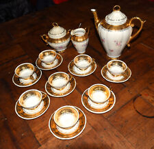Servizio da caffe antico Bavaria in porcellana anni 30 tazze tazzine Caffettiera