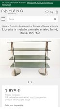 Libreria Anni '60 Vetro Fumè