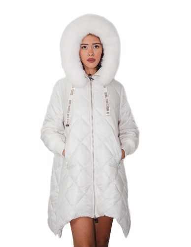 Piumino bianco rombi - piumino,