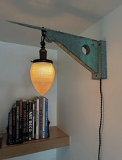 Paralume vetro prismatico proiettile olofano attacco 3-1/4" lampada industriale parte luce