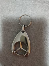 Mercedes-Benz Corona Portachiavi con Chip per Carello - Argento