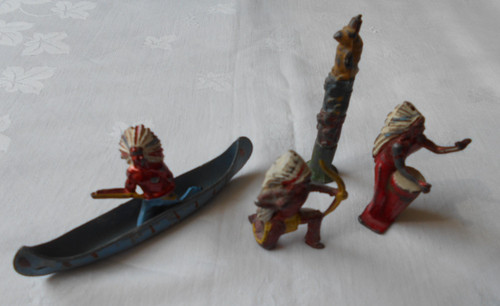 Vintage figurine canoa - vintage, /
