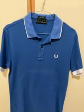 POLO UOMO FRED PERRY, TG. S, COL. AZZURRO, CONDIZIONI MOLTO BUONE, USATA POCO
