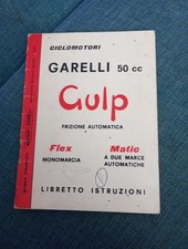 GARELLI 50 CC. GULP FRIZIONE AUTOMATICA FLEX E MATIC LIBRETTO ISTRUZIONI