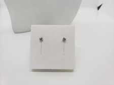 ORECCHINI A BOTTONE PUNTO LUCE CON ZIRCONI IN ORO BIANCO 18KT 750 1 GR (5346)