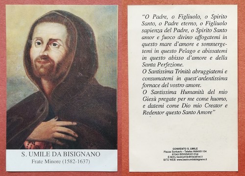 Santino holy card - holy, san