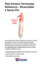 Pelapatate Elettrico Termozeta Il Pelasicuro Ricaricabile Sicuro Impermeabile