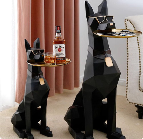Dobermann cane figura vassoio