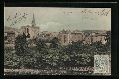 Cpa boen sur lignon vue - cpa,