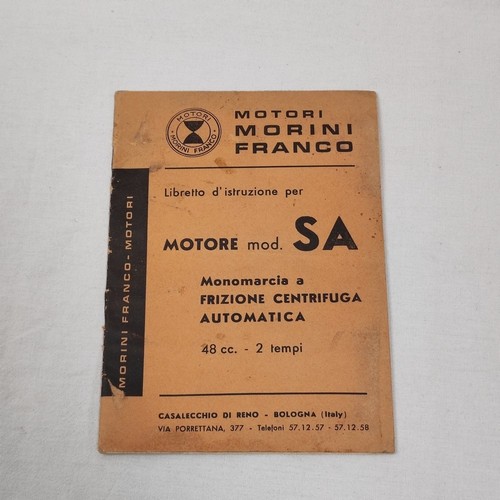 Motori morini franco - morini, libretto