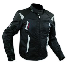 Giacca Moto Tessuto Cordura Mesh Rete Traforata Protezioni CE Omologate Nero