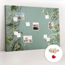 Wandtafel Korkplatte Tafel ohne Rahmen 100 Pinnadeln 140x100 cm Zarte Blumen