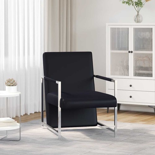 Poltrona con gambe cromo - poltrona,