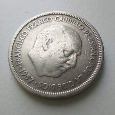 5 pesetas 1957 *58 RARE COIN
