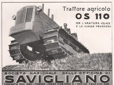 PUBBLICITA' 1949 TRATTORE OS 110 AGRICOLTURA CINGOLI OFFICINE SAVIGLIANO 