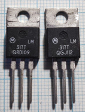 2x LM317T LM317 regolatore di tensione, case TO-221A, ORIGINALE MOTOROLA, NUOVO