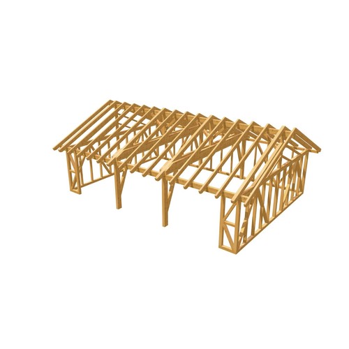 Garage legno hoff tetto - garage, hoff,
