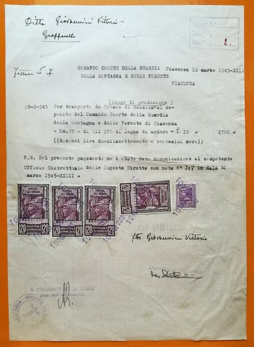 Piacenza 1945 lettera carta - piacenza,