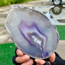 Fetta drusa geode di agata