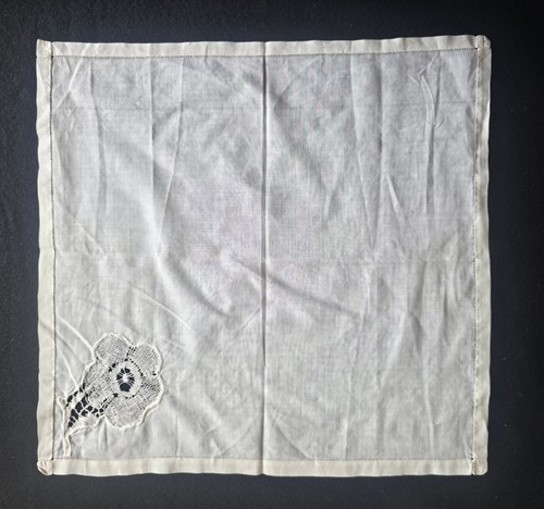 Fazzoletto antico lino bianco