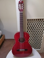 Chitarra classica "Ortega" 3/4, colore vino rosso, adatta per bambini