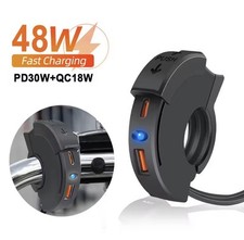 Caricatore Telefono Per Moto Scooter Monopattino Bici Prese Usb C Impermeabile