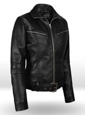 Giacca pelle nera - da, donna
