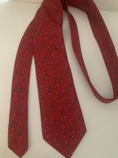 Hermès Cravate Dominante Rouge TBE 