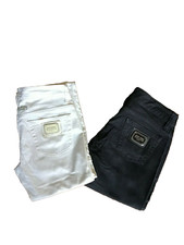 JEAN PAUL GAULTIER PARIS DONNA JEANS BIANCO NERO TROUSERS STOCK SIZE W 27 -29