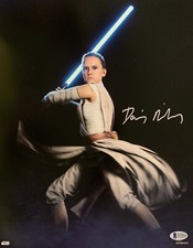Foto firmata Daisy Ridley Star Wars Jedi Skywalker 11x14 - Rey Beckett BAS 10