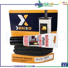 Guarnizioni Fibroblock + Silicone Alta Temperatura Per Stufa Pellet Legno 1,5 MT