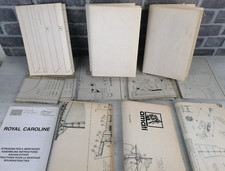 11 FOGLI DI ISTRUZIONI ORIGINALI DI NAVI - PANART / AMATI - ROYAL / CAROLINE