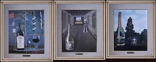 3 pannelli pubblicità collez Villa Banfi vini Centine Brut Pinot Gavi Montalcino
