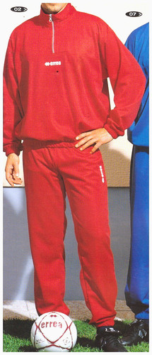 Tuta training mezza zip rossa - training,