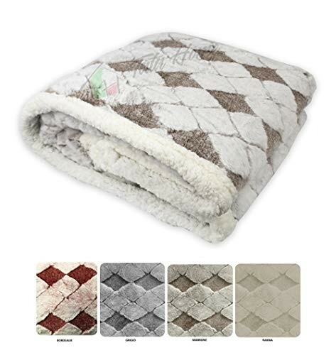 Plaid coperta agnellato tinta - coperta,