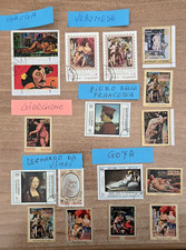 COLLEZIONE  FRANCOBOLLI N° 16  LEONARDO DA VINCI GOYA GIORGIONE    LOTTO  N° 17