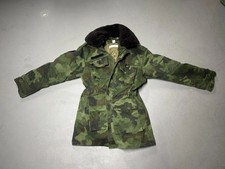 Parka militare serbo/jugoslavo eccedenza in foglia di quercia con collo in pelliccia