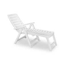 Lettino Prendisole CLEOPATRA con Prolunga Resina Schienale Reclinabile Esterno