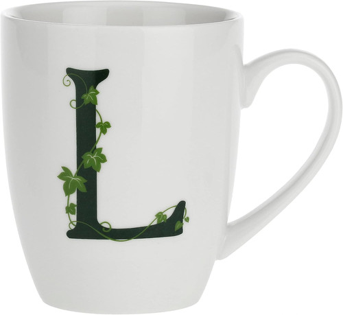 Tazza lettera bianco - lettera, l,