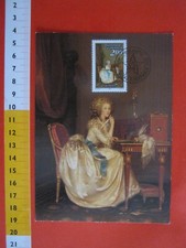 ZA1 LIECHTENSTEIN MAXIMUM CARD 1988 ARTE QUADRO LETTRE LETTERA LETTER SCRITTOIO