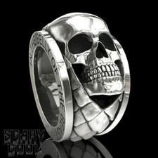 Anello uomo biker gotico