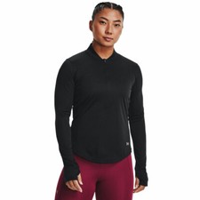 Under Armour Velocità Strida 2.0 Mezza-Cerniera Damen-Longsleeve Maglia Nero
