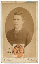 CDV Modena Pietro Baldi Sesta compagnia Foto originale album Sorgato 1890c S1313