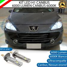 LAMPADE ANABBAGLIANTI LED H1 PEUGEOT 307 RESTYLING 6000K BIANCO 6000LM